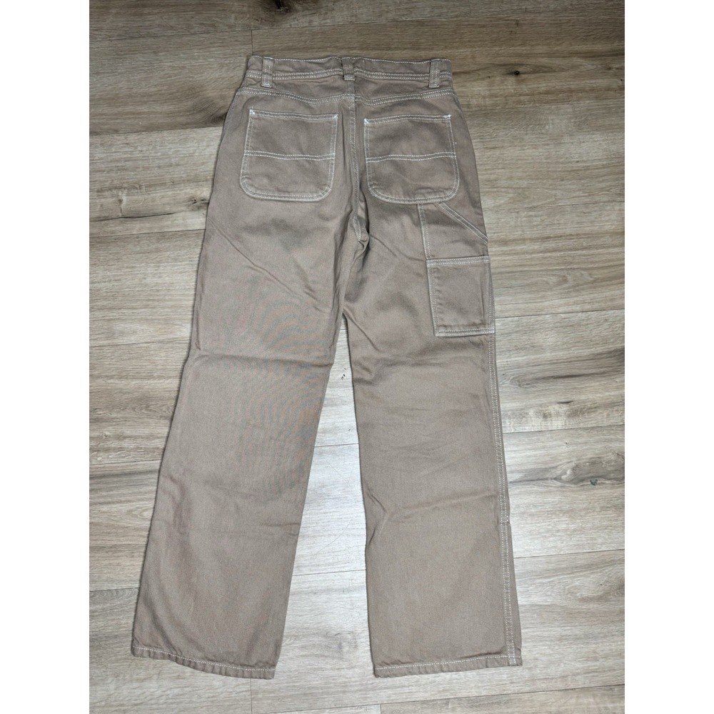 Reformation Harrison Carpenter High Rise Straight Tan Cotton Jeans Size 28 - Picture 6 of 6